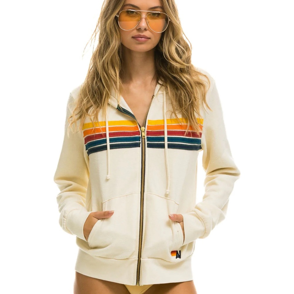 Aviator nation hoodie in vintage white. Great condition.